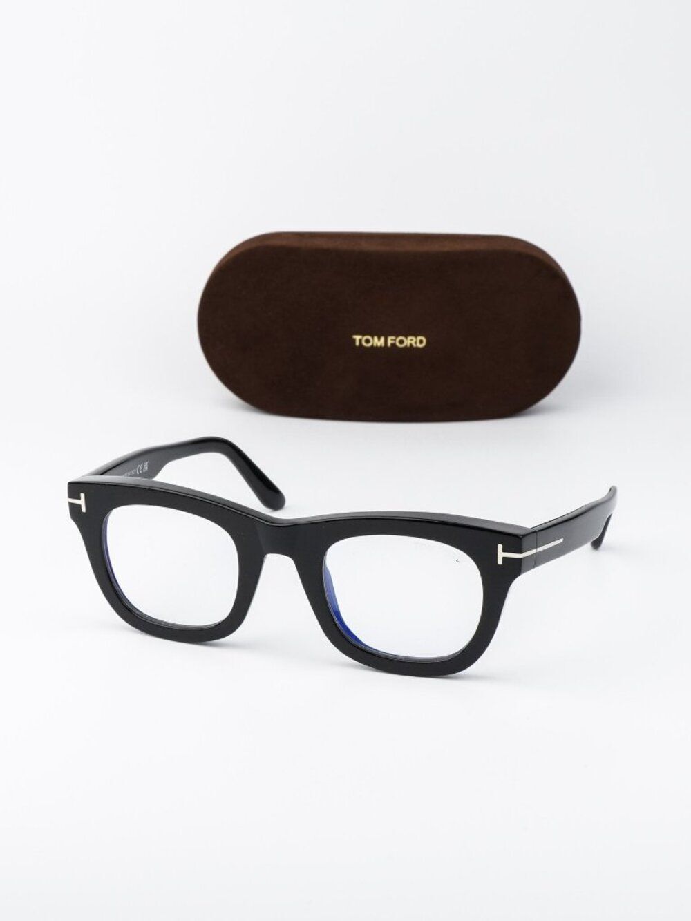 Tom Ford Women Eyeglasses Black Square FT5872-B 001 NEW AUTHENTIC